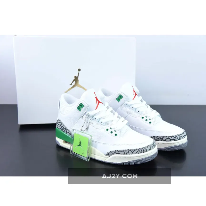 Air Jordan 3 White/Varsity Red-Lucky Green-Cement Grey CK9246-136