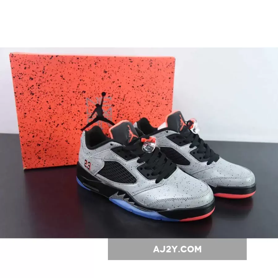 Neymar x Air Jordn 5 Retro Low Reflective Silver/Infrared 23-Black