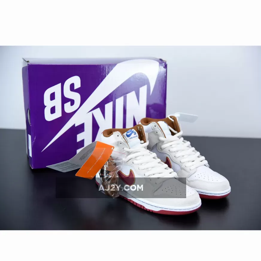 Nike Sb Dunk High 'Sail' Bright Crimson CV9499-100 Discount