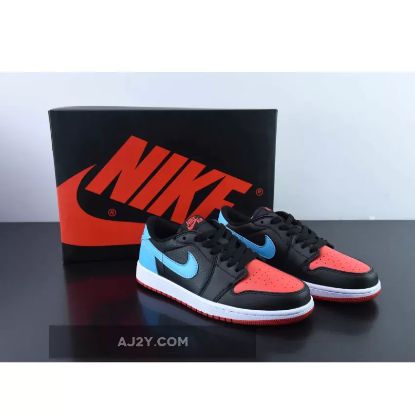 Jordan 1 Black Blue Red Air Jordan 1 Low OG 'UNC to Chicago' Black/Blue-Gym Red