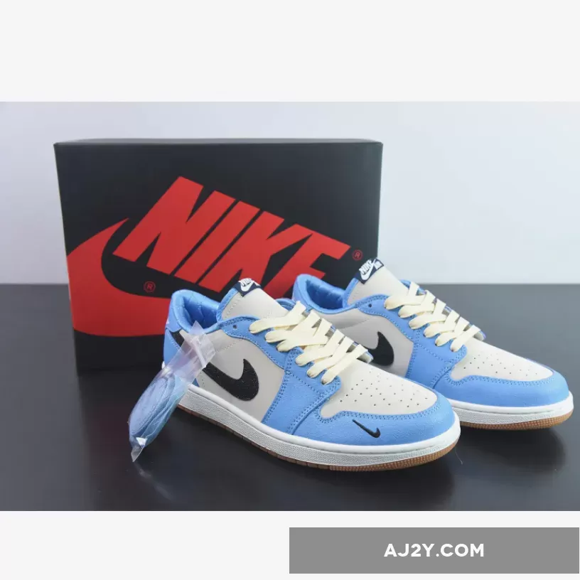 Discount Air Jordan 1 Low OG 'UNC' PE White Blue