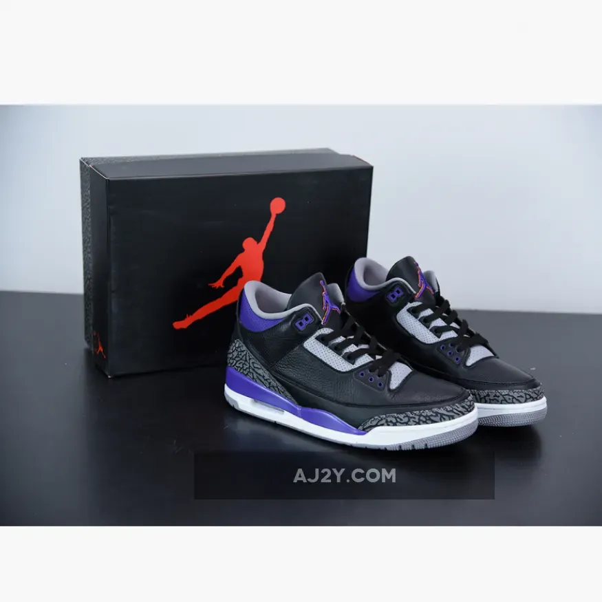 Air Jordan 3 Retro Court Purple Ct8532-050 White/topaz mist/celestial gold/deep royal AJ3 | court purple 3