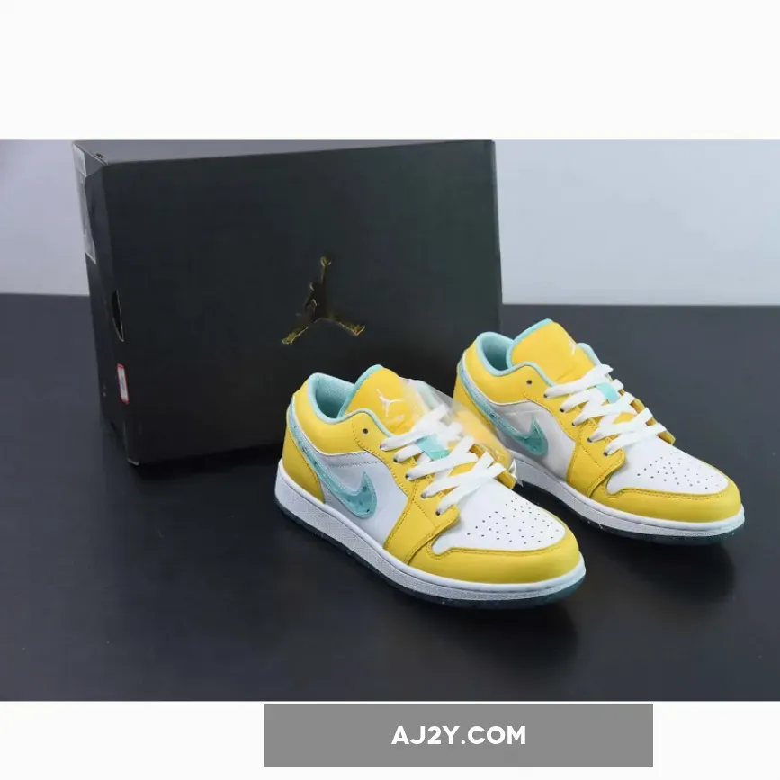 Air Jordan 1 Low Citron Pulse/Glacier Ice-White-Action Green