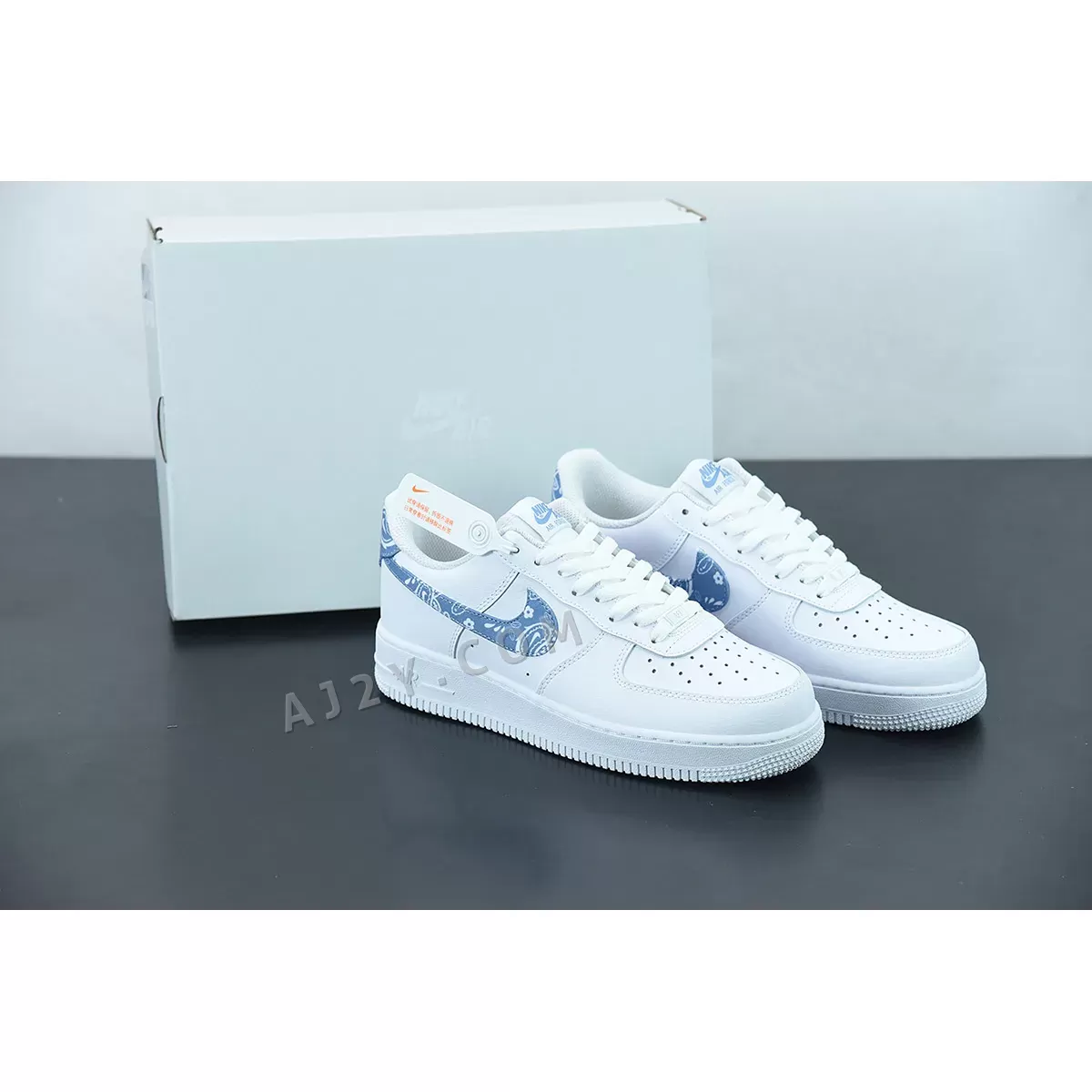 Nike Air Force 1 Low "Paisley" White/Worn Blue | AF1 BLUE