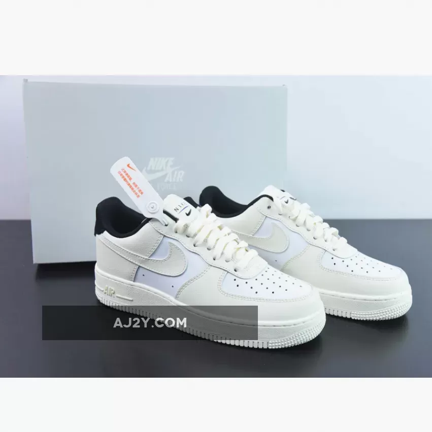 Nike Air Force 1 Low Sail/Coconut Milk-Black | white forces