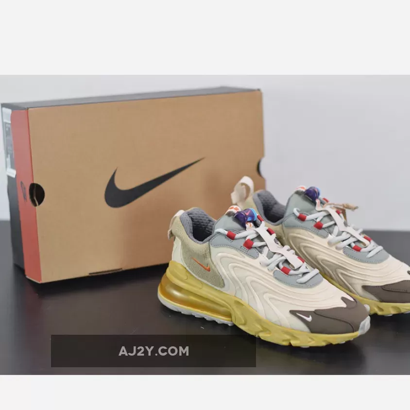 Nike Air Max 270 React 'Travis Scott – Cactus Trails' LIGHT CREAM/STARFISH/DARK HAZE
