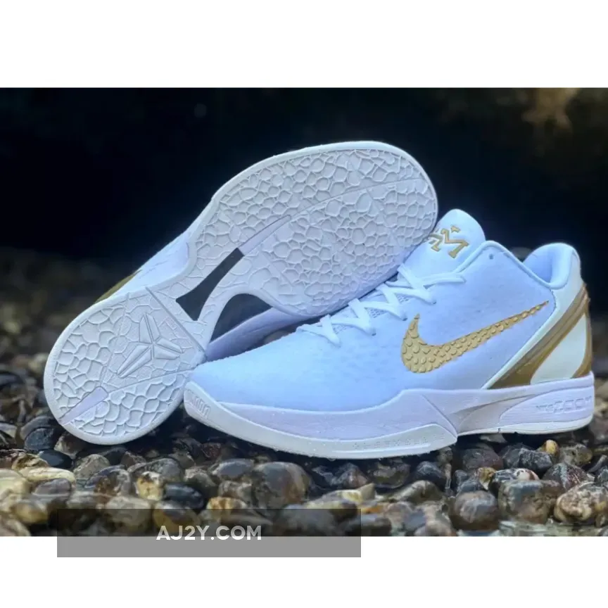Nike Kobe 6 Protro "BHM" White/Metallic Gold