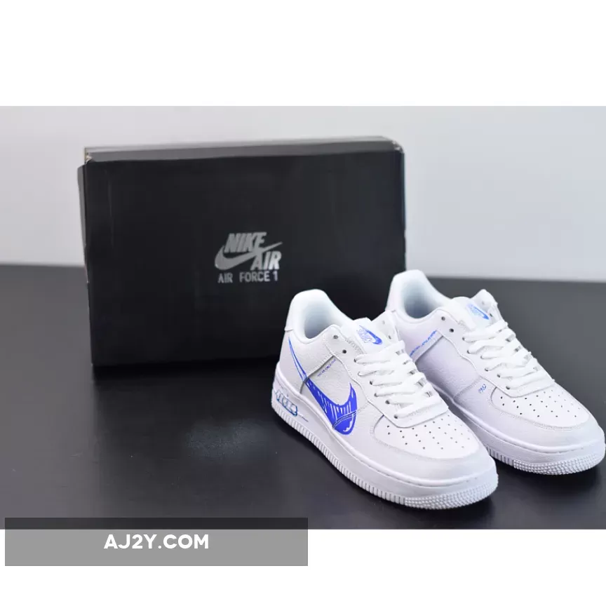 Nike Air Force 1 Low ‘Sketch’ White Royal Blue CW7581-100
