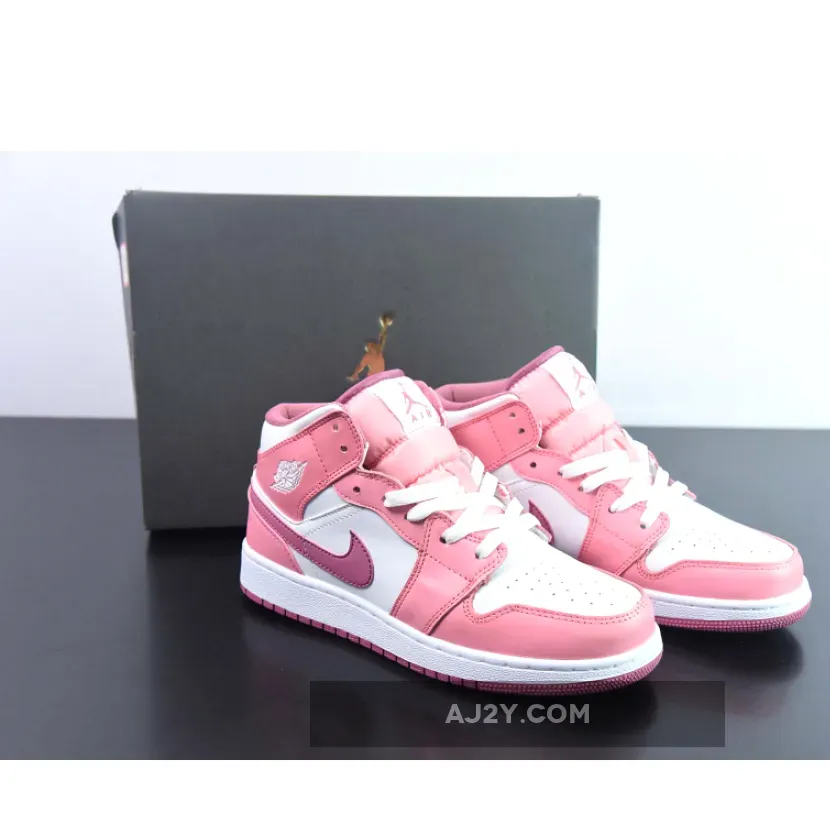Air Jordan Mid Valentines Day Air Jordan 1 Mid 'Valentine's Day' Coral Chalk/Desert Berry-White