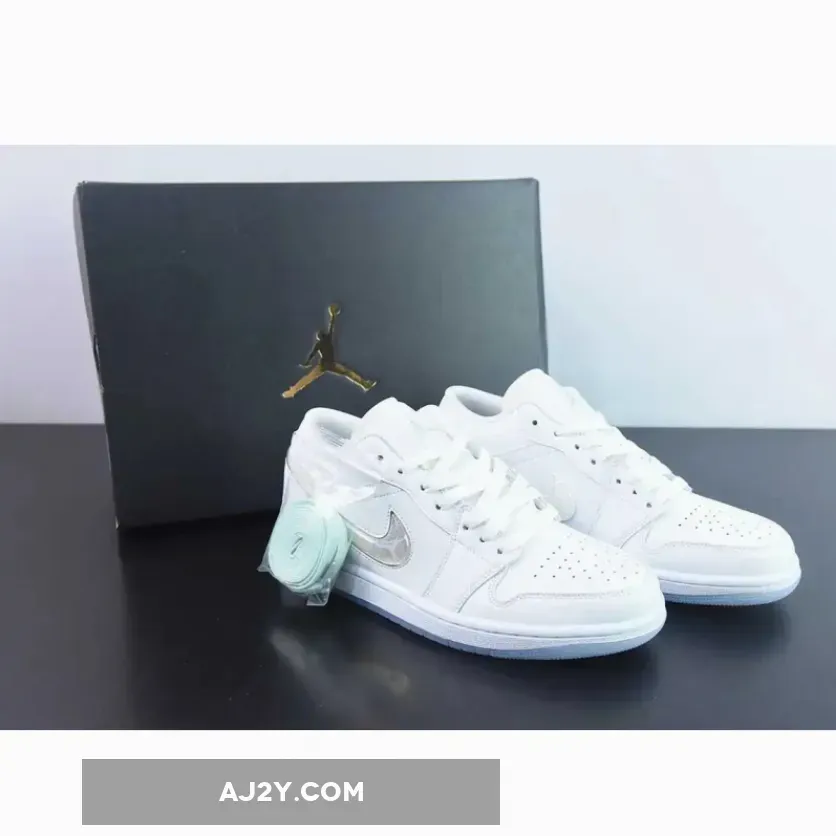 Air Jordan 1 Low GS White Iridescent Glitter | jordan glitter