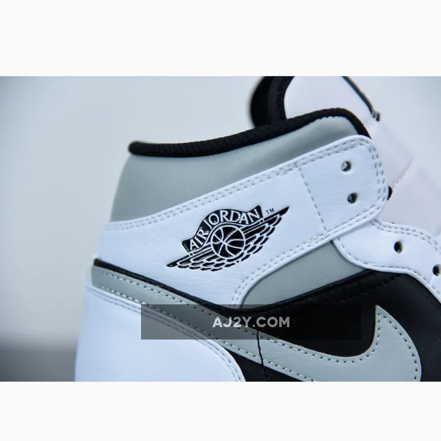 Air Jordan 1 Mid 'White Shadow' Black/Medium Grey-White Air Jordan Mid Shadow White