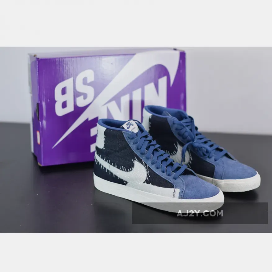 Nike SB Blazer Mid Premium 'Sashiko' Mystic Navy / Sashiko Blazer