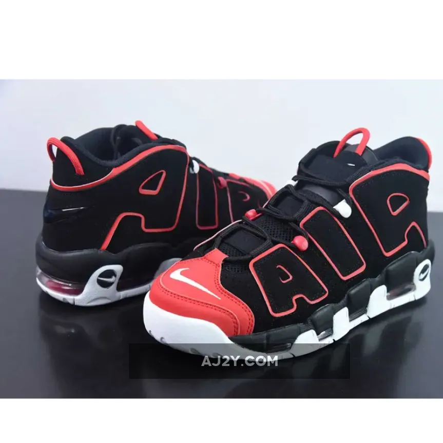 Nike Air More Uptempo "Red Toe" Black Red White Nike Air More Uptempo "Red Toe" Black Red White