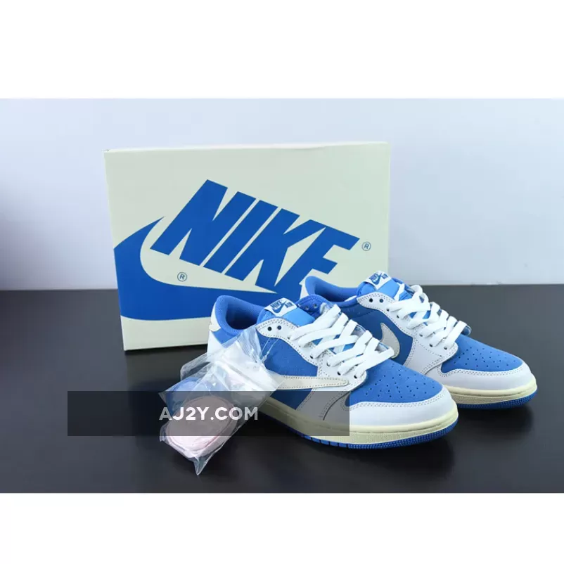 Travis Scott x Fragment x Nike Air Jordan 1 Low 'UNC Blue' CQ4277-212 Jordan Travis Scott Blue