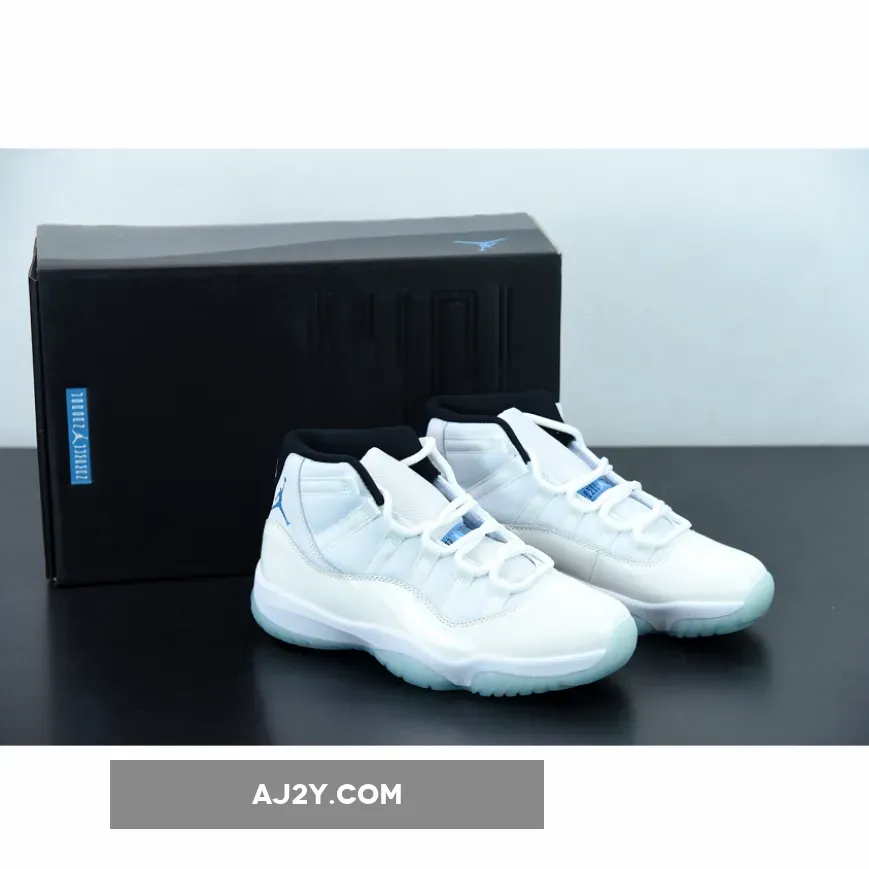 Columbia Blue 11 / Air Jordan 11 Retro 'Legend Blue' White/Black-Legend Blue