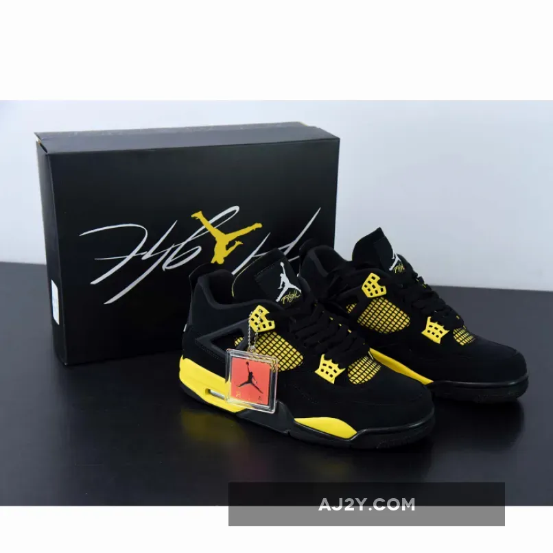 Jordan 4 Retro 'Thunder 2023' Black/Tour Yellow / 2023 Retro 4