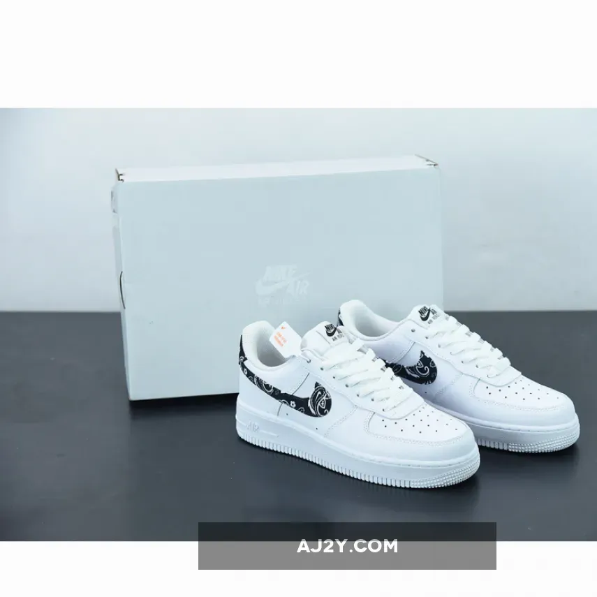 Nike Air Force 1 Low 07 Essential White Black Paisley (Womens) | NIKE AF1 PAISLEY DH4406-101