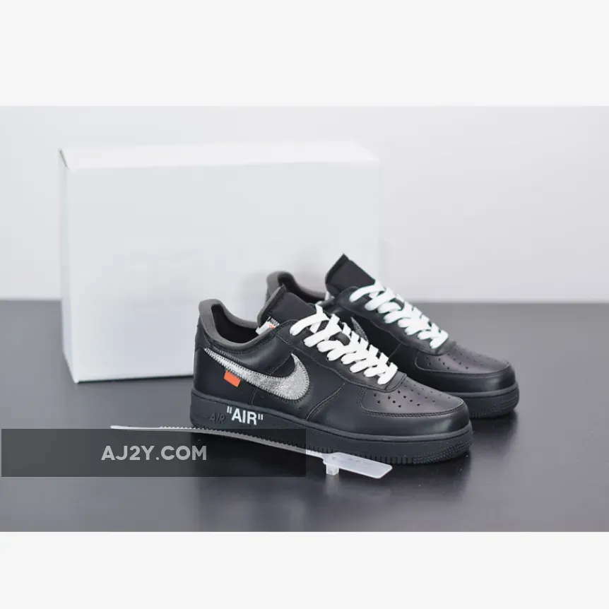 Off-White x Nike Air Force 1 Low "ComplexCon" Black/Metallic Silver | moma af1