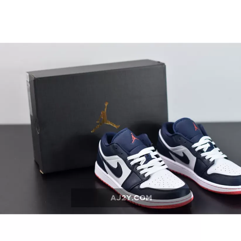 Air Jordan 1 Retro Low Obsidian Ember Air Jordan 1 Low Obsidian/Ember Glow-White