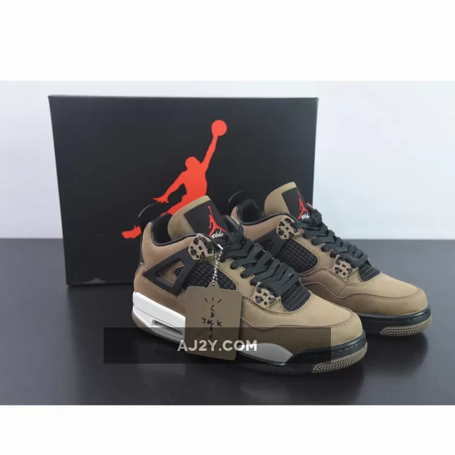 Travis Scott x Air Jordan 4 Olive Grey Black / ?????? ????? ? ??? ?????? ? ?????