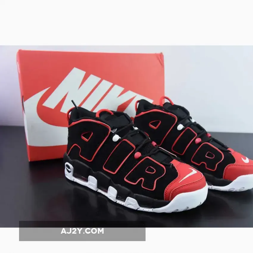 Nike Air More Uptempo "Red Toe" Black Red White