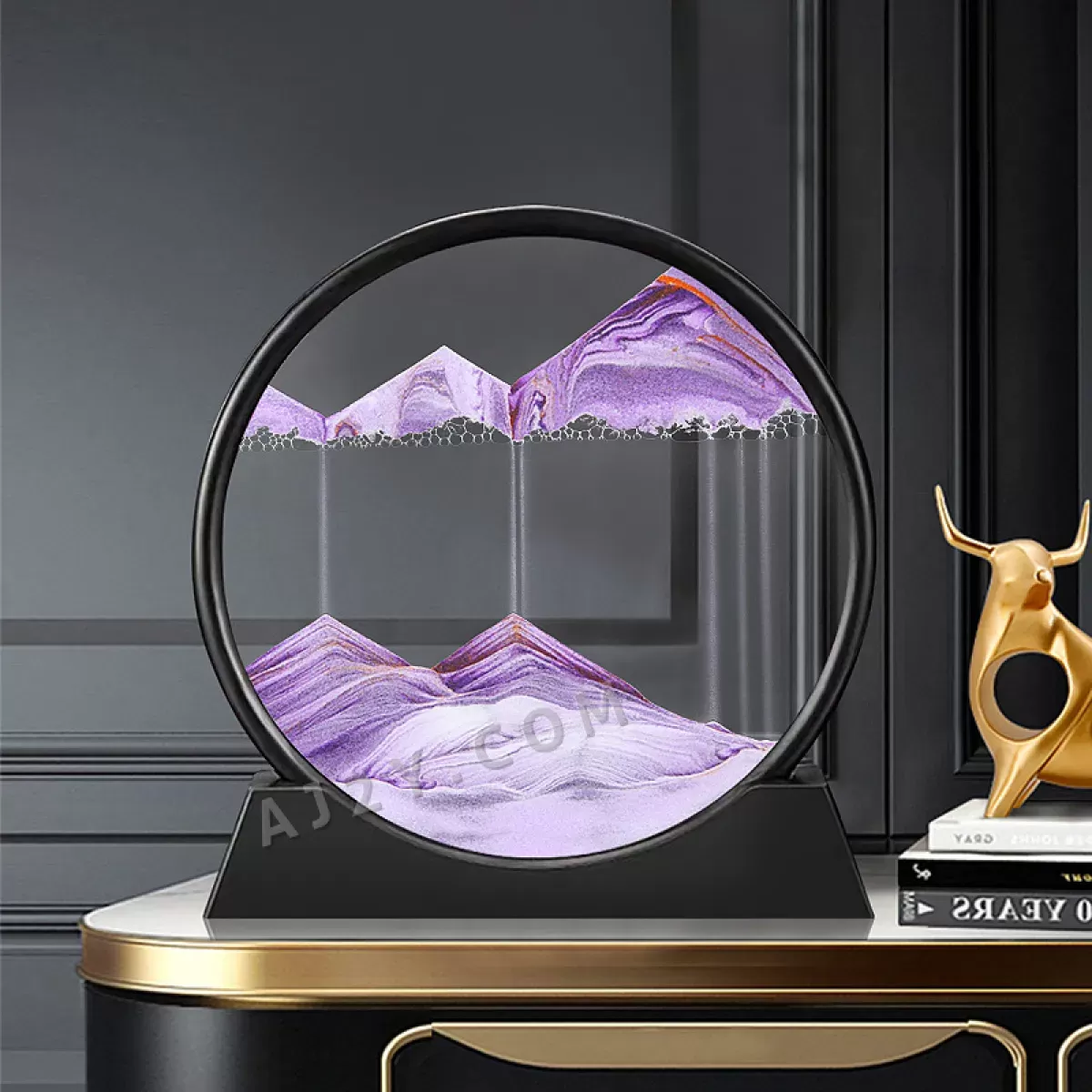 3D Moving Sand Art Picture Round Glass Deep Sea Sandscape Hourglass Quicksand Craft Flowing Sand Painting Office Home Decor Gift How Much Is