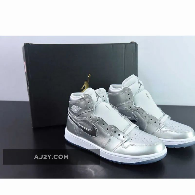 Air Jordan 1 High Golf "Gift Giving" Metallic Silver