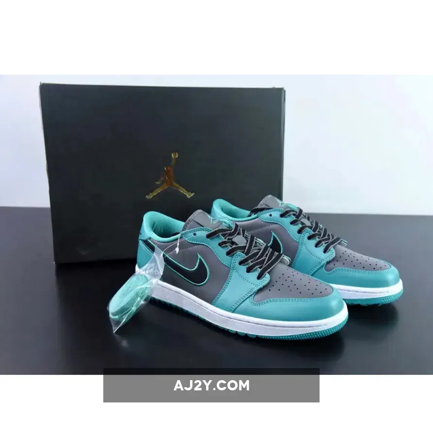 Air Jordan 1 Low Golf "Turquoise" Cool Grey/Gamma Blue/Black