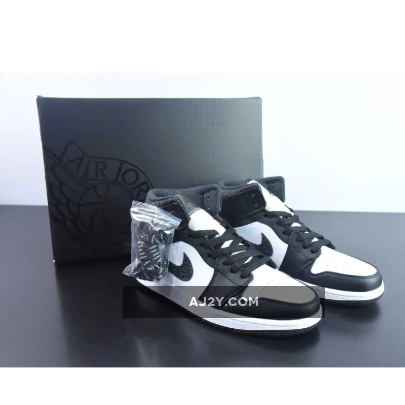 Air Jordan 1 Mid ‘Panda Elephant’ Off Noir/Black-White
