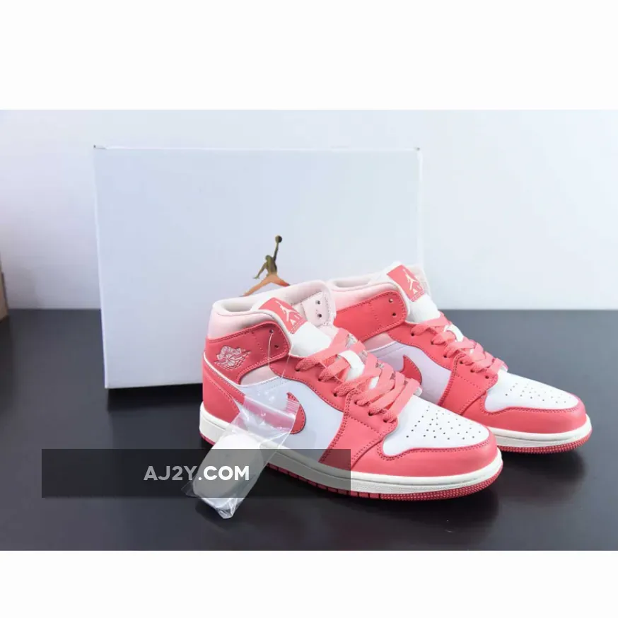 Air Jordan 1 Mid White Pink