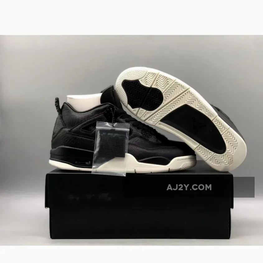 Air Jordan 4 "Premium Pinnacle" Black/Black-Sail