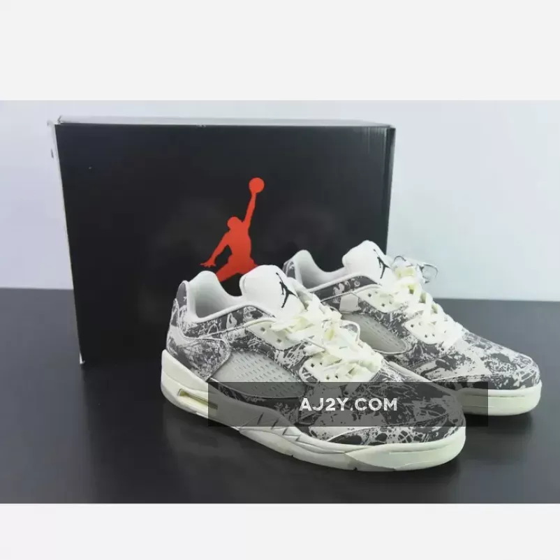 Air Jordan 5 Low "Expression" Coconut Milk/Black-White