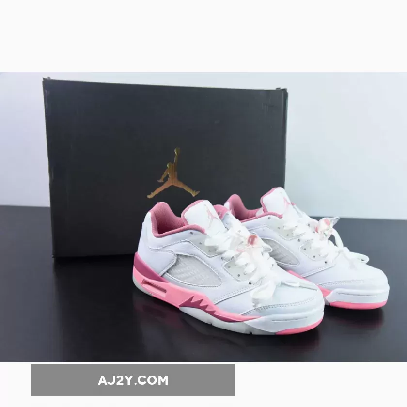 Air Jordan 5 Low White/Coral Chalk-Desert Berry