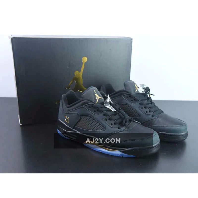 Air Jordan 5 Low "Wings" Black / Metallic Gold
