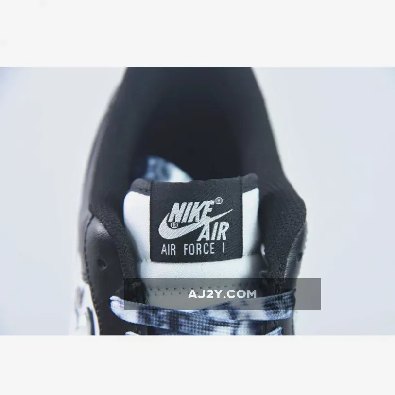 Custom BY You Nike Air Force 1 Low Panda Black White Custom BY You Nike Air Force 1 Low Panda Black White