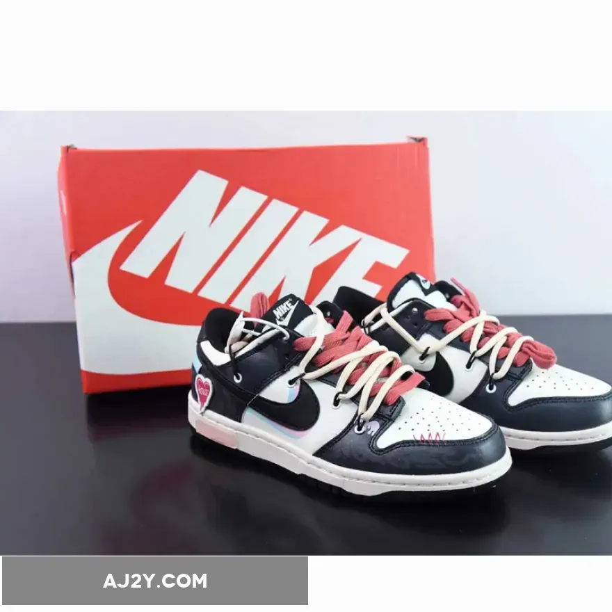 Custom Nike Dunk Low ‘Love’ Black White