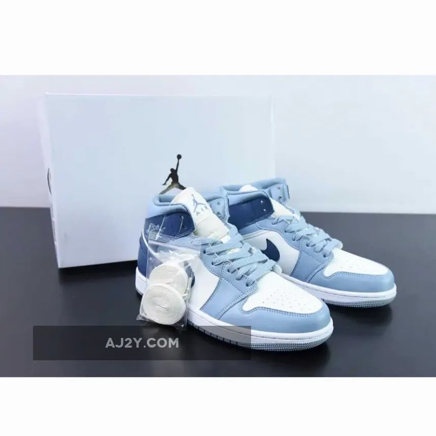 New Air Jordan 1 Mid Two-Tone Blue