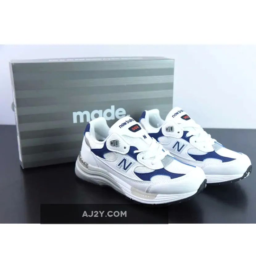 New Balance 992 White Navy