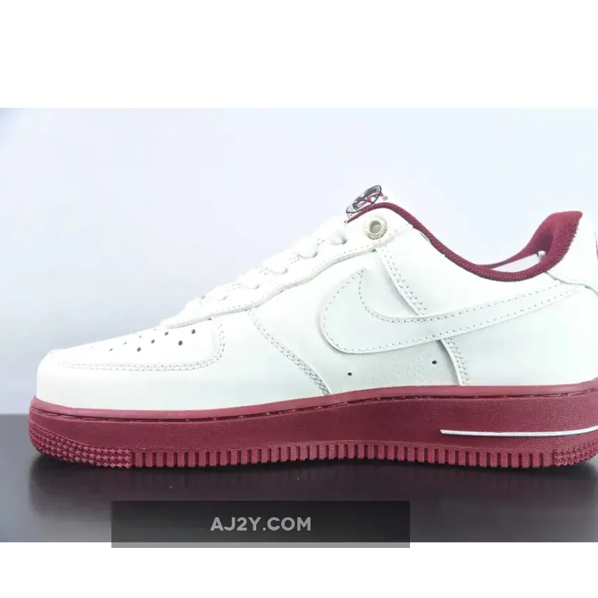 Nike Air Force 1 Low Since 82 White Burgundy Nike Air Force 1 Low Since 82 White Burgundy