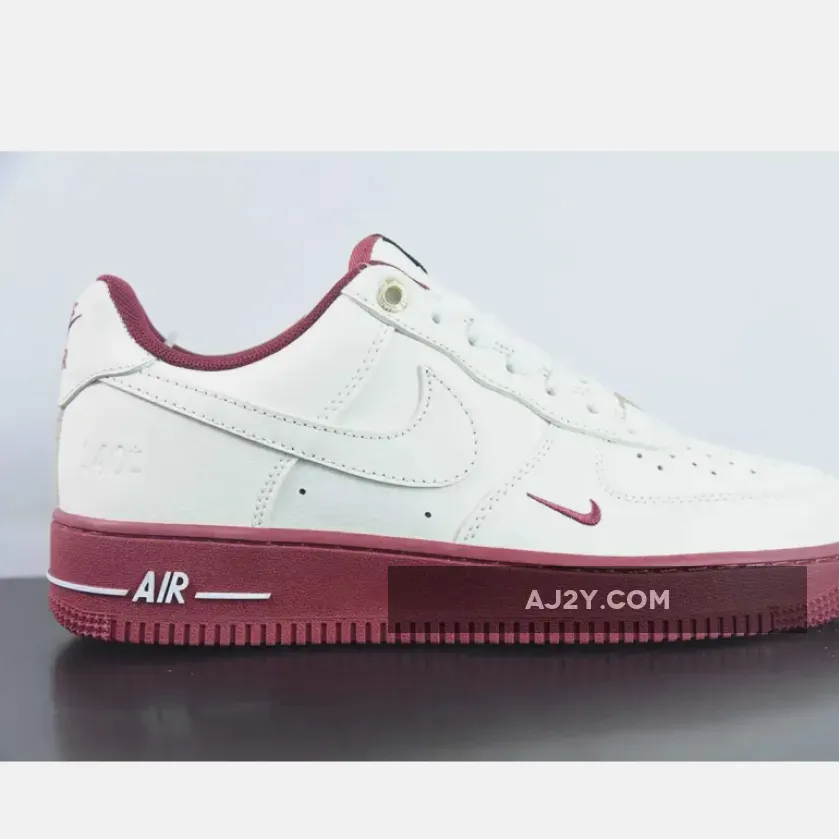 Nike Air Force 1 Low Since 82 White Burgundy Nike Air Force 1 Low Since 82 White Burgundy