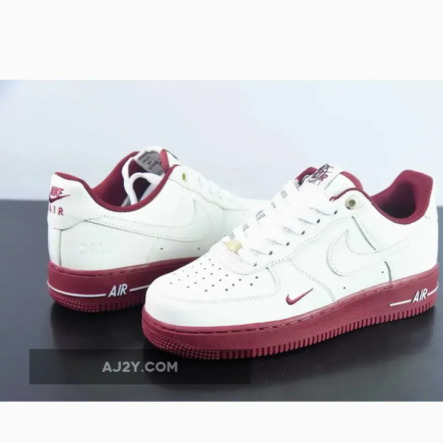 Nike Air Force 1 Low Since 82 White Burgundy Nike Air Force 1 Low Since 82 White Burgundy