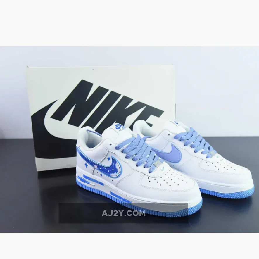 Nike Air Force 1 Low White Blue Custom