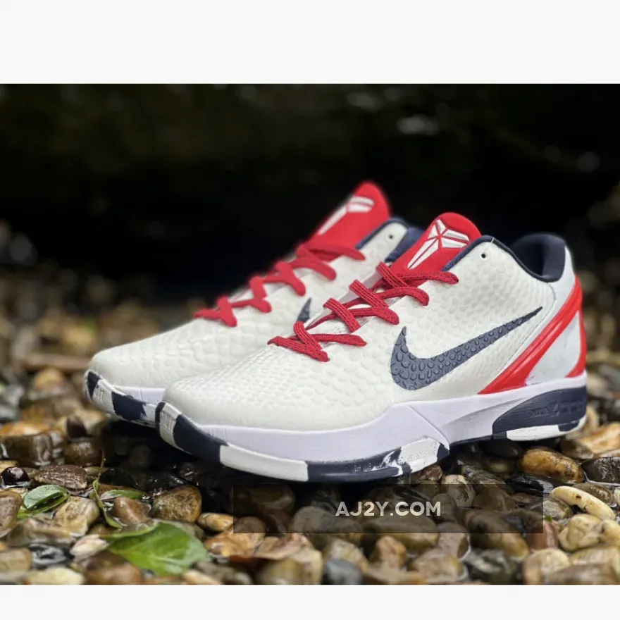 Nike Kobe 6 Protro "Team USA" PE Home White Nike Kobe 6 Protro "Team USA" PE Home White