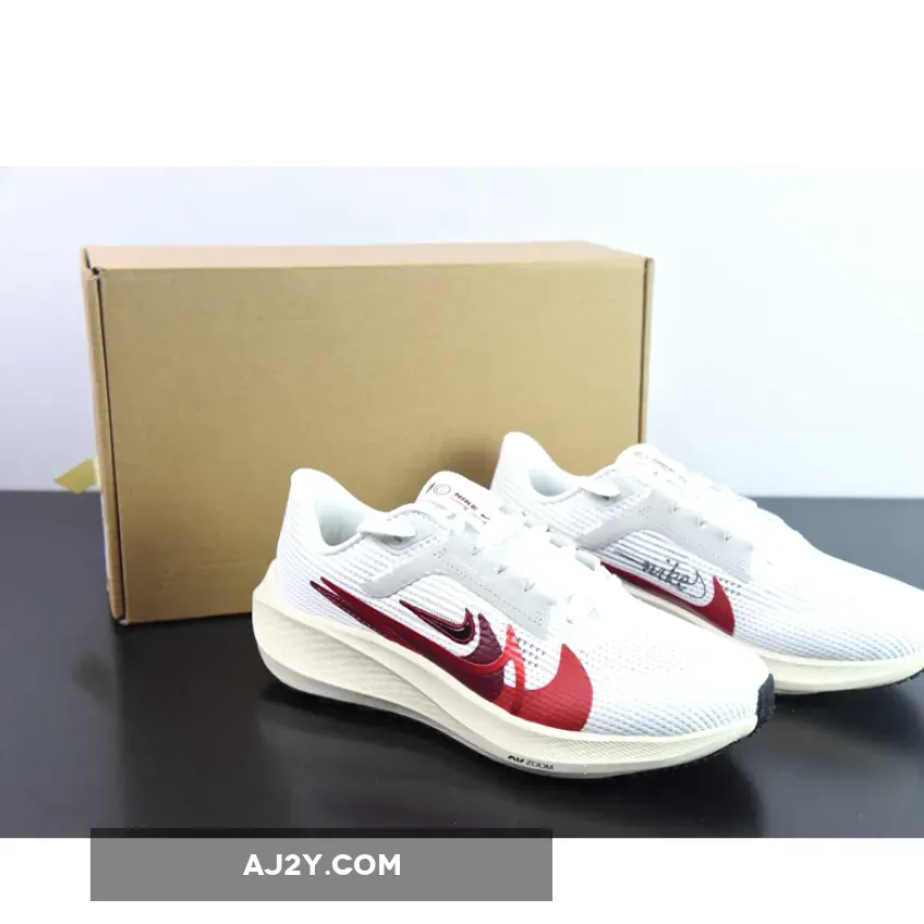 Nike Pegasus 40 White/Photon Dust/Red/Multi-Color