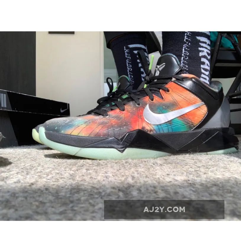Nike Zoom Kobe 7 As 'Galaxy' BLACK/MTLLC SLVR-TTL ORNG-VLT
