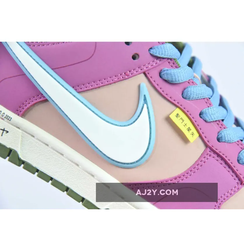 Saint Seiya x Nike Dunk Low Custom Purple Pink White Saint Seiya x Nike Dunk Low Custom Purple Pink White